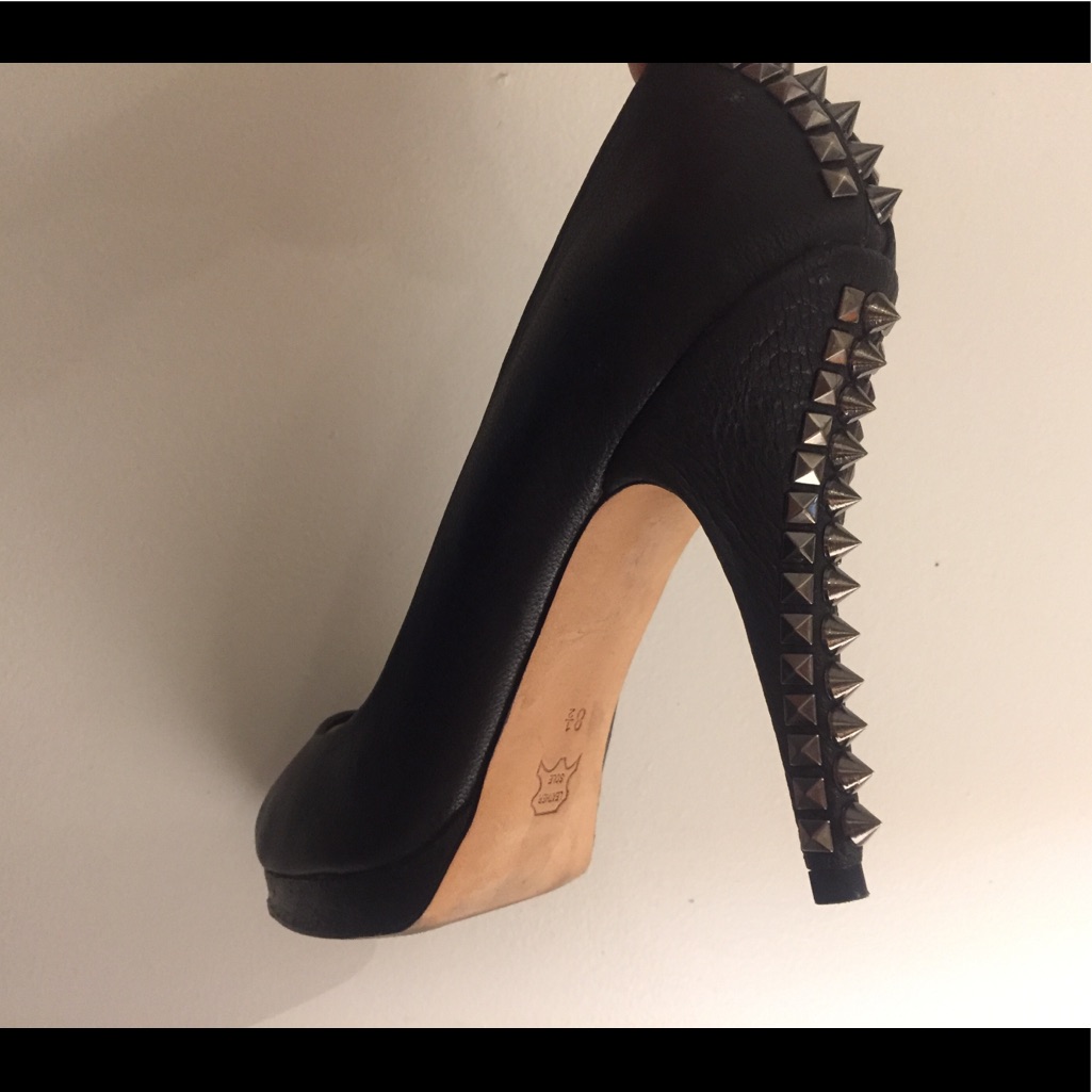 Bcbgmaxazria Stud Black Heels